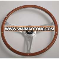 China Real Wood wholesale 3 spoke Steering Wheels for classic car